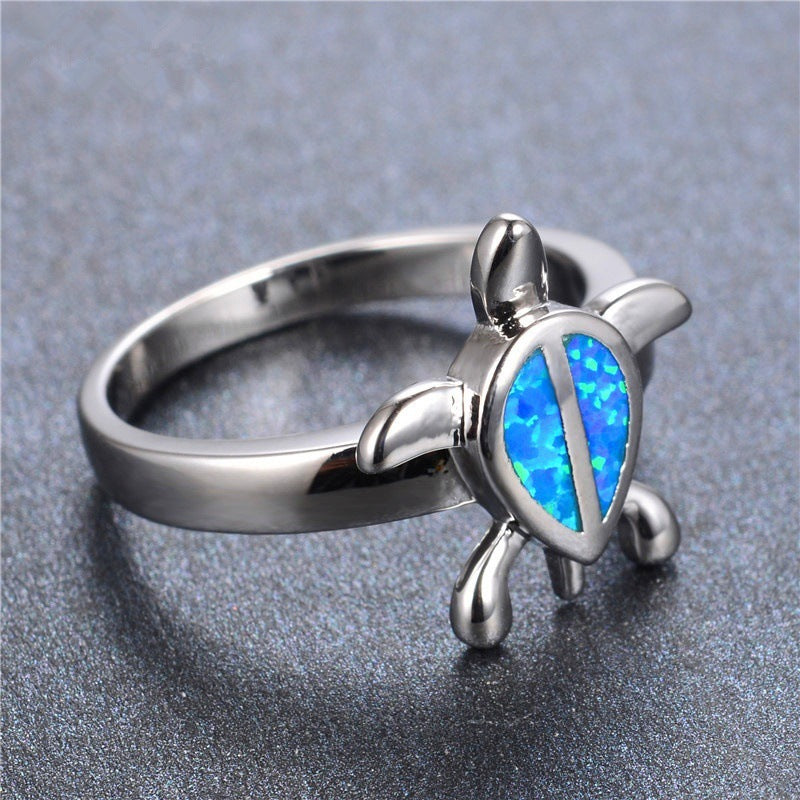 European and American Cute Animal Turtle Ring