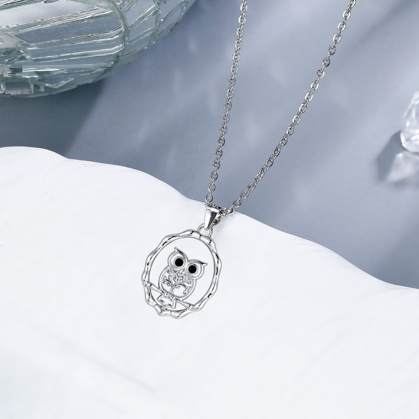 Retro Tree Of Life Owl Necklace Cute Vintage Jewelry