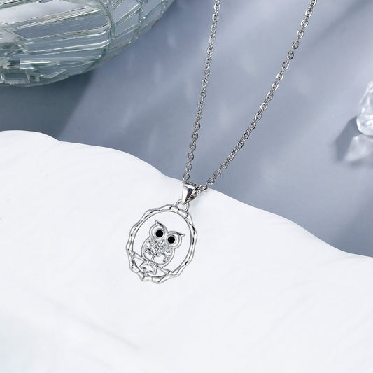 Retro Tree Of Life Owl Necklace Cute Vintage Jewelry
