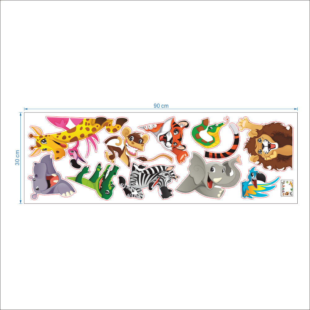 Animal park decorative wall stickers