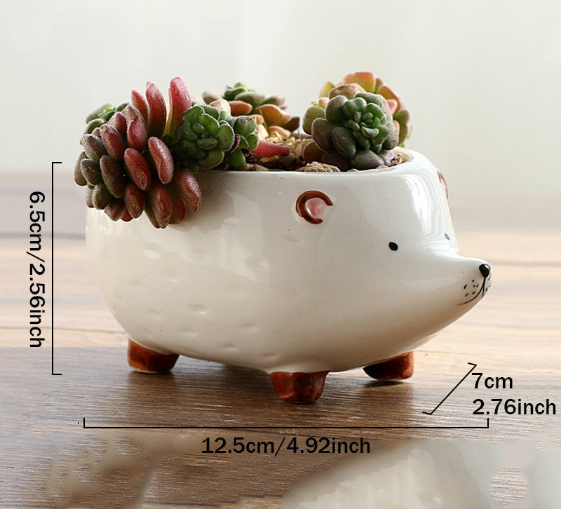 Succulent cartoon animal flower pot