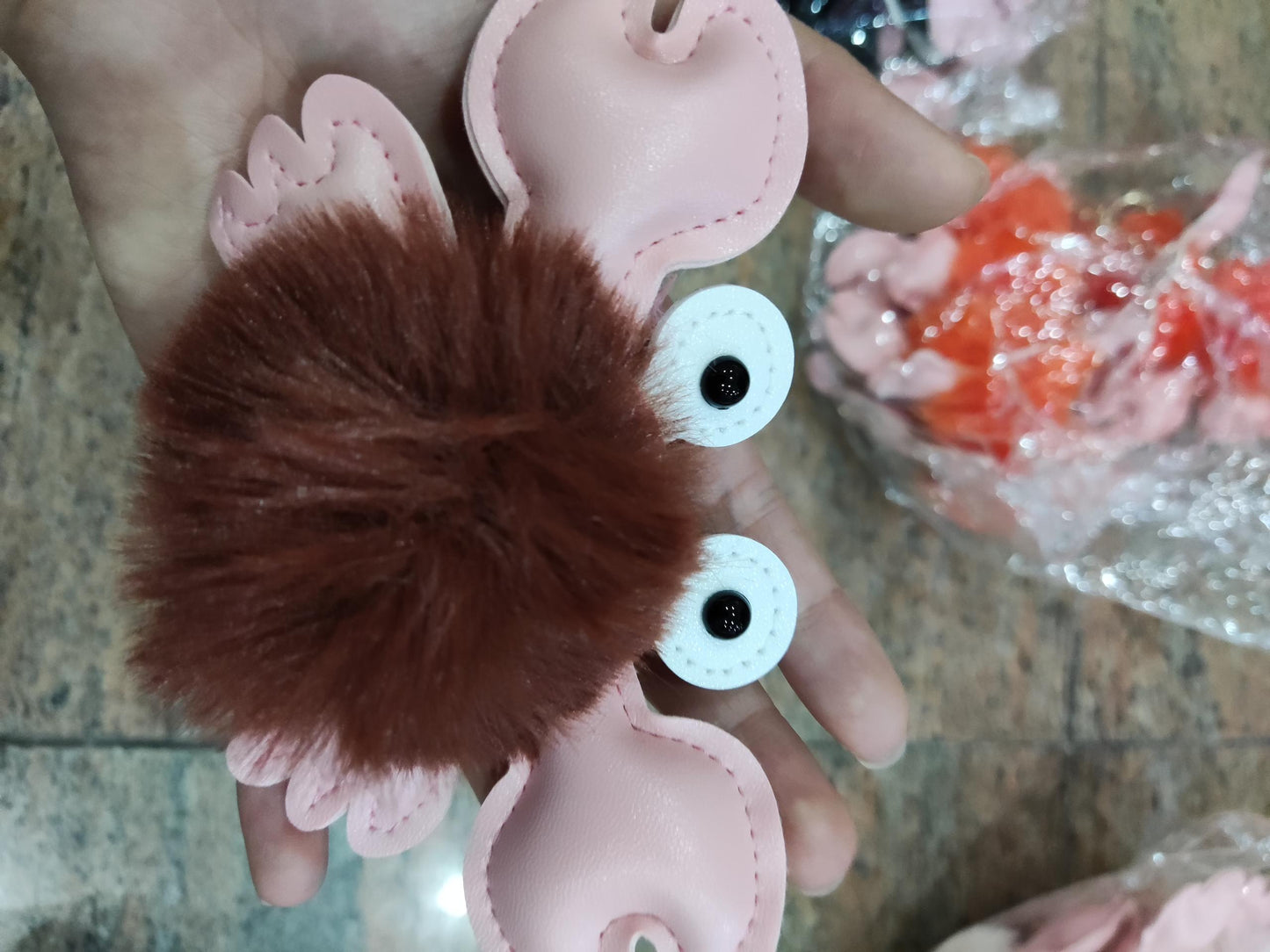 Cartoon Cute Crab Keychain Pendant