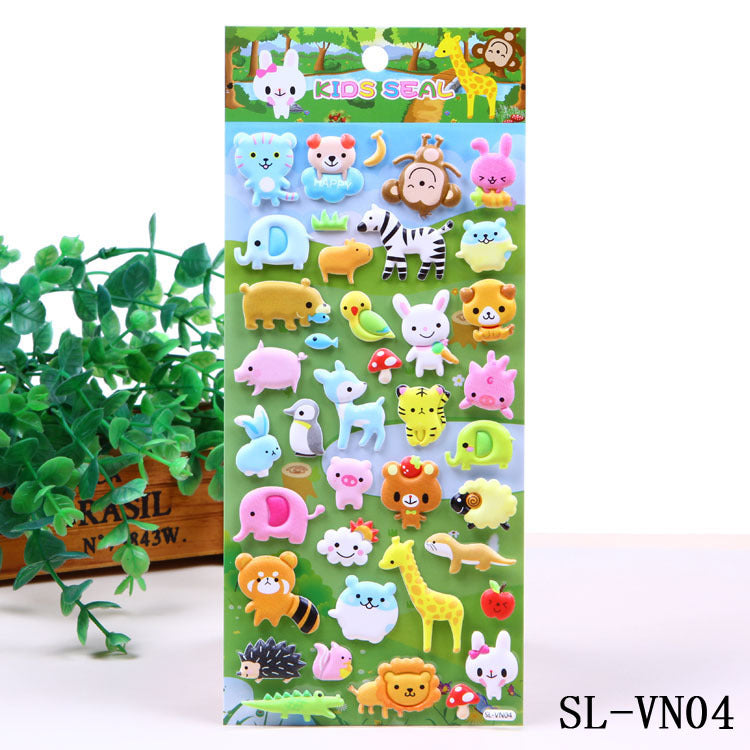 Children's Cartoon Animal Foam Three-dimensional Sticker