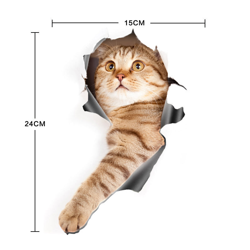 Funny Creative Personality 3D Pet Cartoon Dog Car Sticker