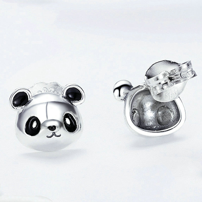 Creative cute small animal silver earrings