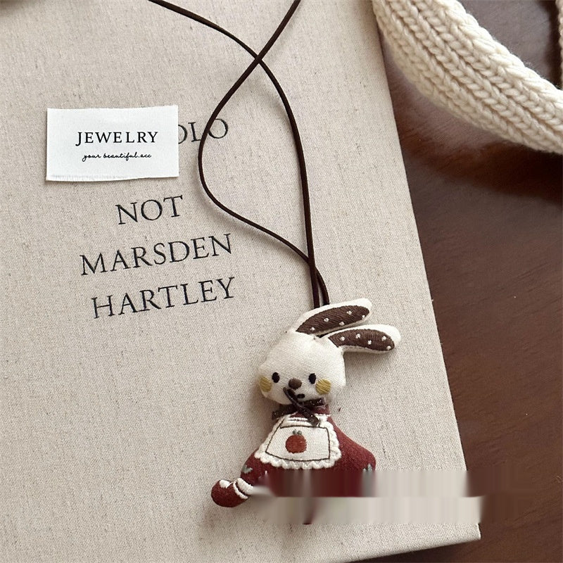 Fabric Cotton-filled Cartoon Bear Rabbit Keychain Pendant