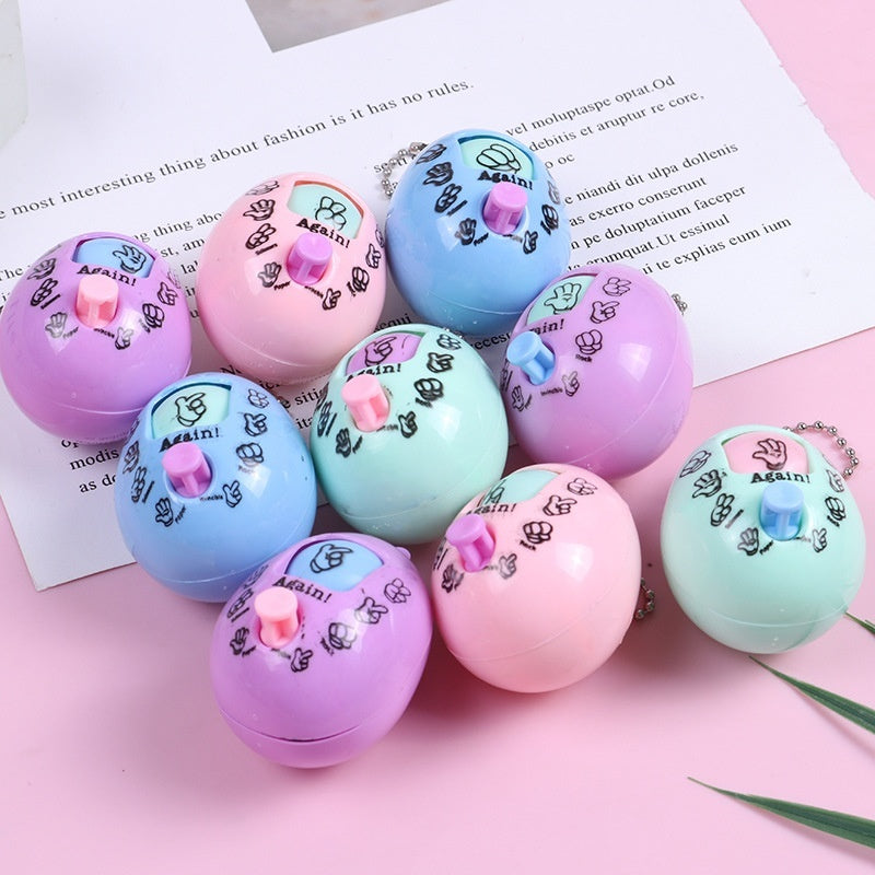 Keychain Scissors, Rock, Cloth Face Changing Capsule Toy Egg Toy