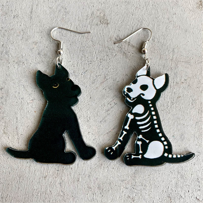 Animal Earrings Acrylic Women Asymmetric