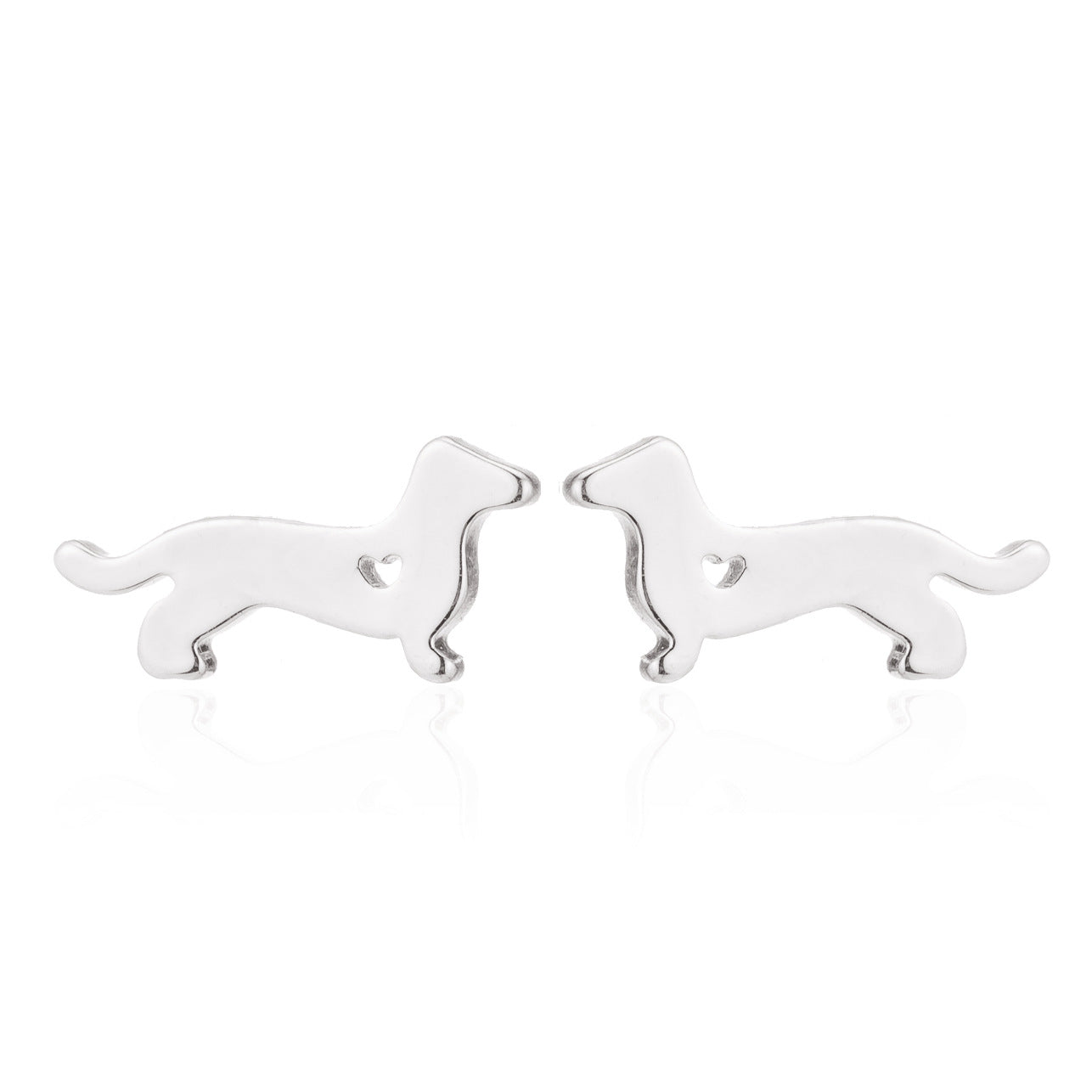 Hollow animal bantam stud earrings