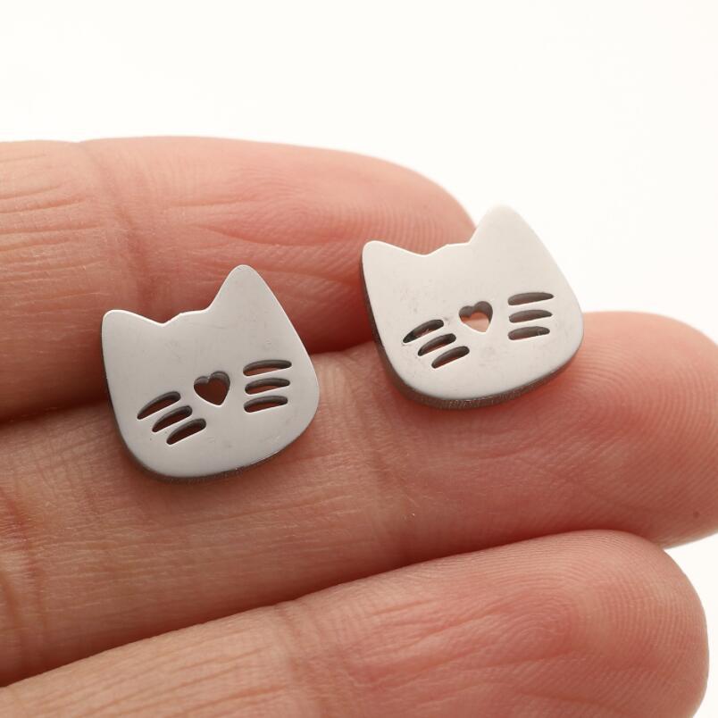Stainless Steel Cute Animal Series Stud Earrings