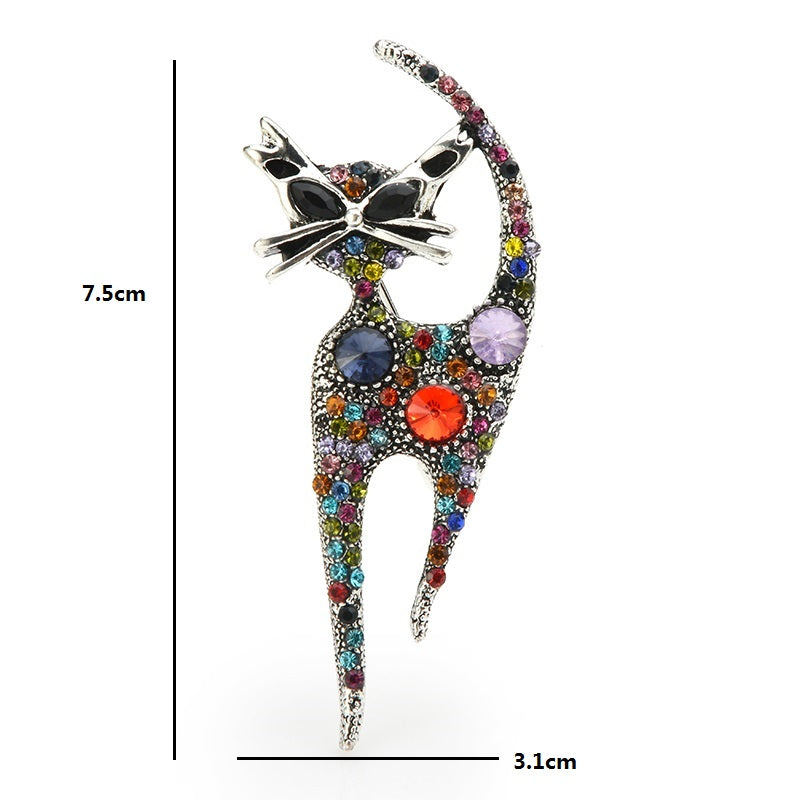 Cute kitty cat animal brooch