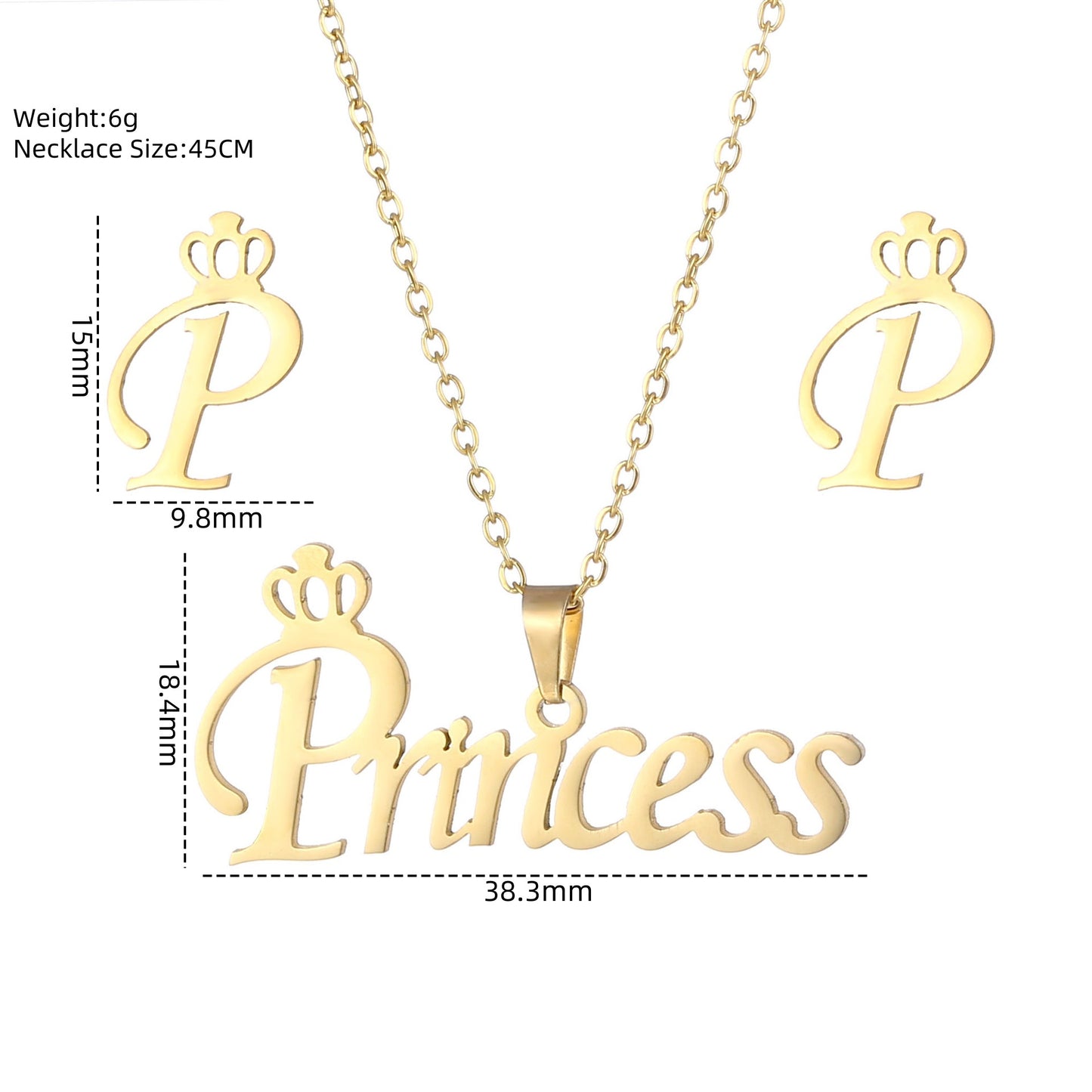 European And American New Dragonfly Pendant Stainless Steel Necklace And Earring Suit