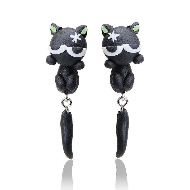 Fashionable And Personalized Animal Soft Clay Earrings