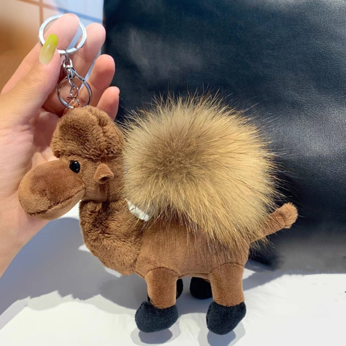 Fur Ball Camel Doll Pendant Keychain