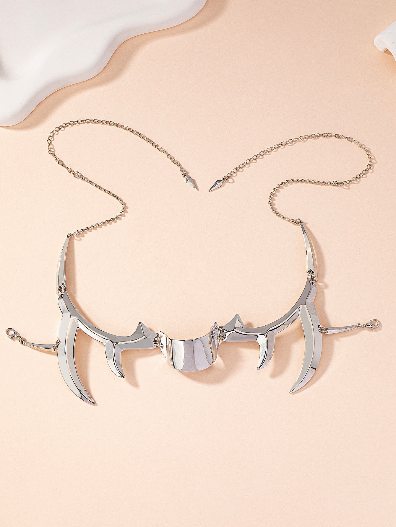 Fluid Lip Ring Face Decoration Earring Set