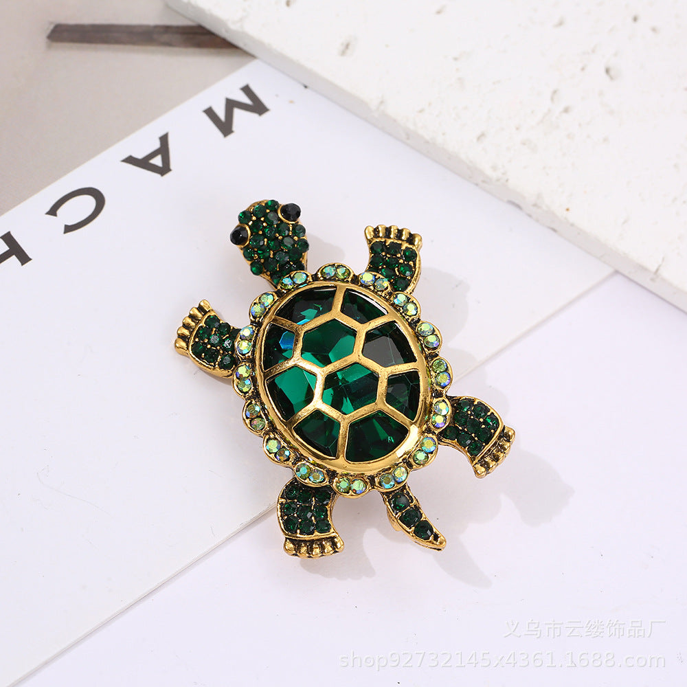 Retro Turtle Brooch High-grade Moving Object