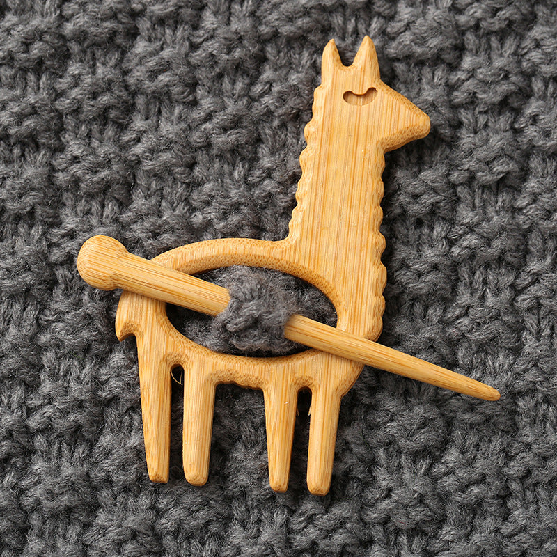 Wooden Animal Carving Brooch Gift