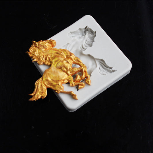 Pentium's Horse Liquid Silicone Mold Fondant Cake Soft Pottery Clay Epoxy Modeling