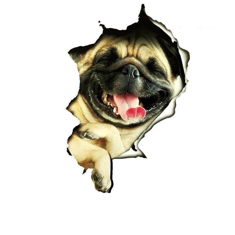 Funny Creative Personality 3D Pet Cartoon Dog Car Sticker