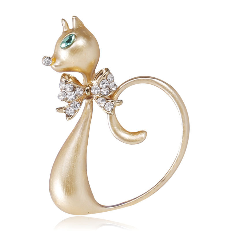 Cartoon Alloy Diamond Animal Corsage Ornament Brooch