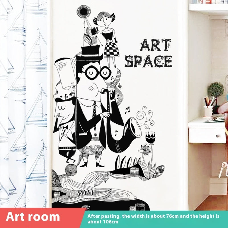 Door Sticker Self-adhesive Sticker Wall Sticker Decorative Painting Door Renovation