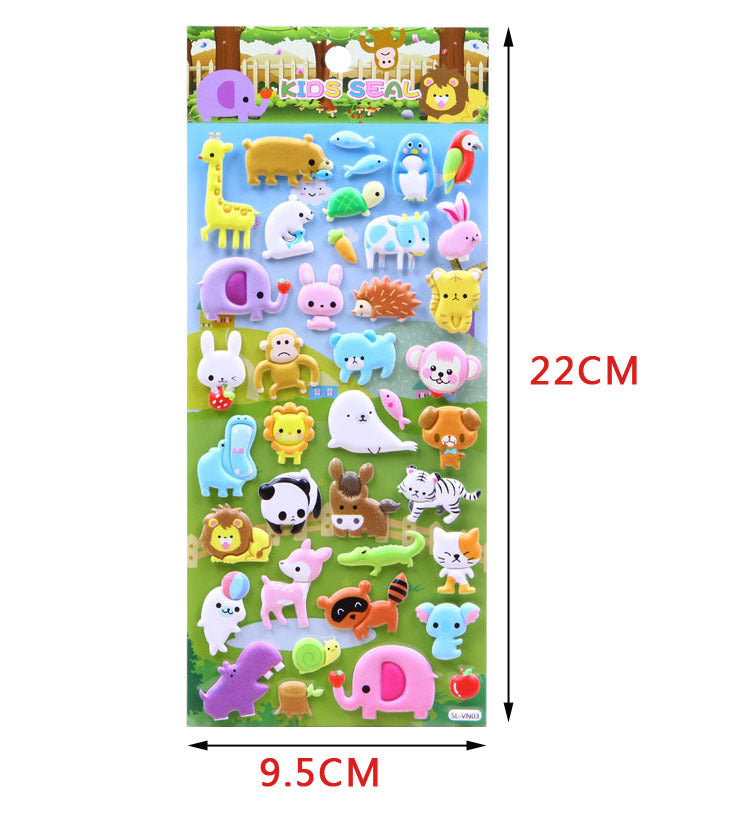 Children's Cartoon Animal Foam Three-dimensional Sticker
