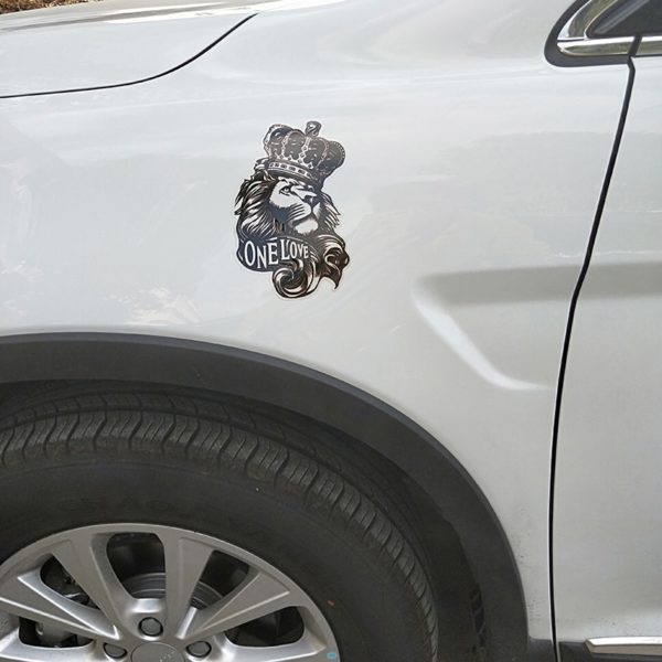 New One Lion Love Crown Graphic Car Body Sticker Color Difference Car Reflective Car Stickers