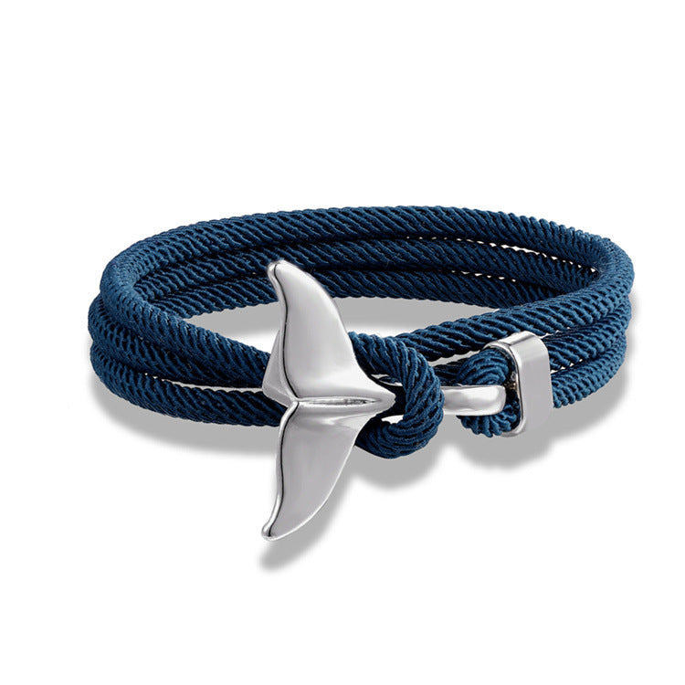 New Anchor Ocean Whale Tail Bracelet Milan Rope