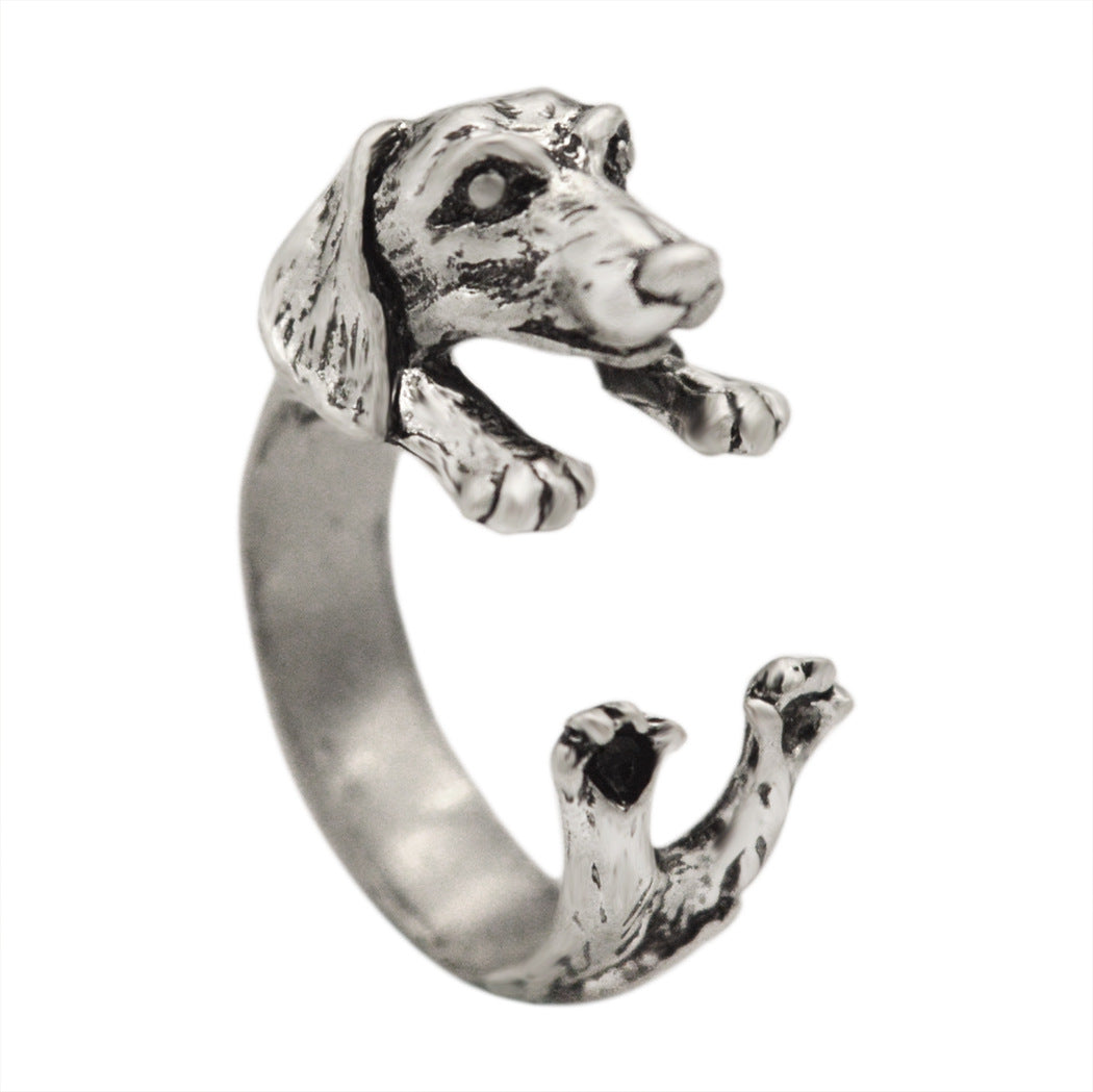 Sausage Dog Animal Adjustable Ring
