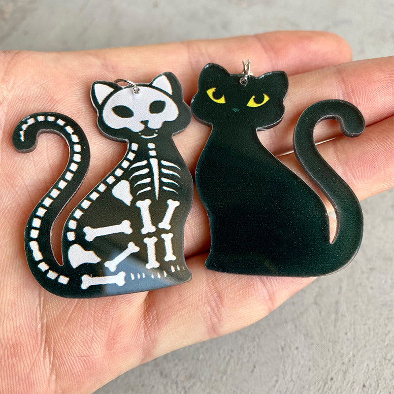 Animal Earrings Acrylic Women Asymmetric
