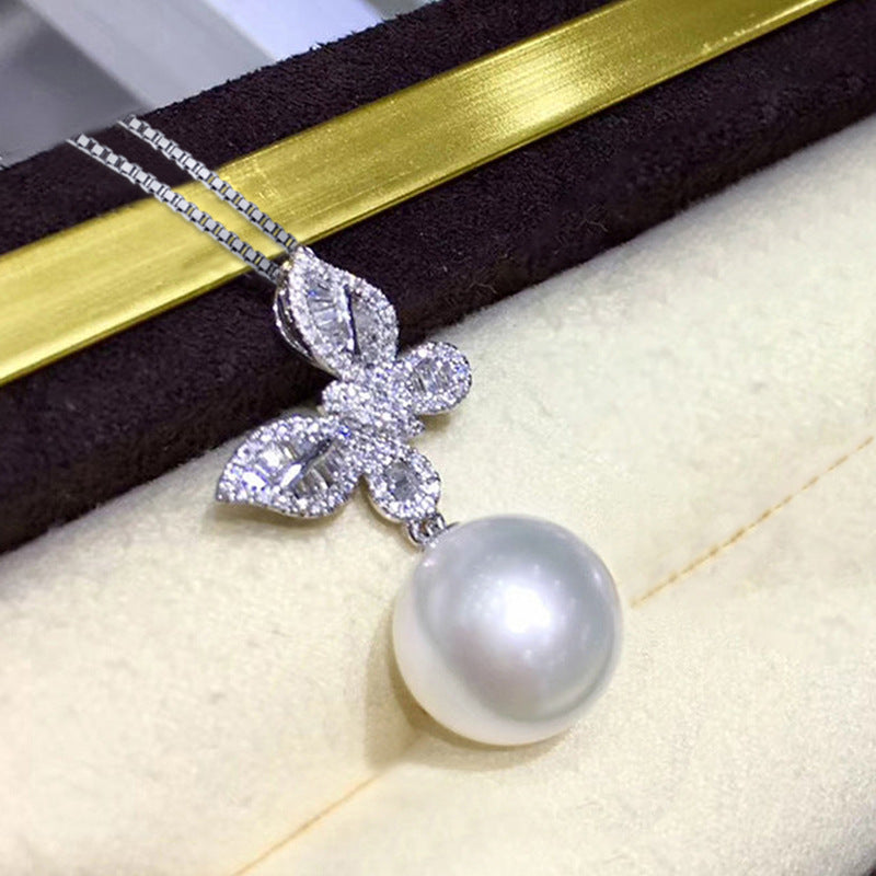 Butterfly Pearl Jewelry Suit Refined Zircon