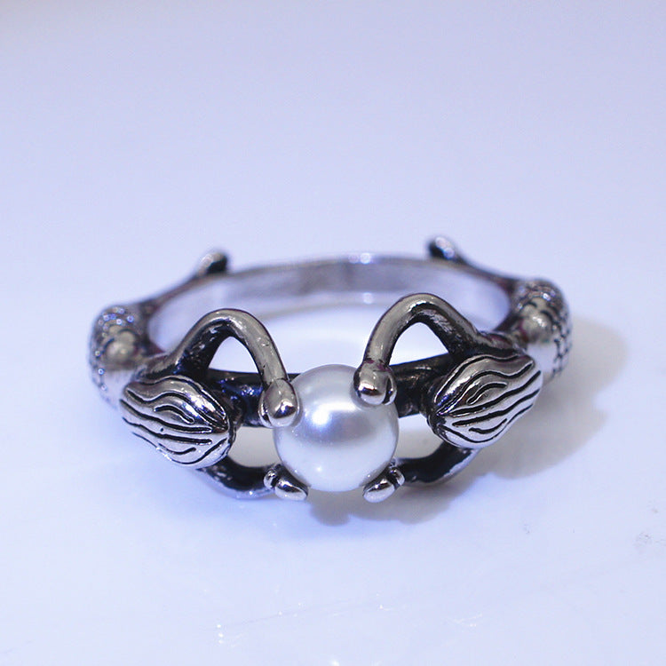 New Mermaid pearl ring topaz ring wholesale