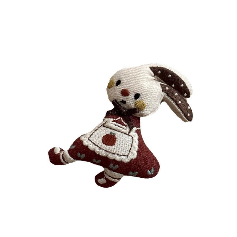Fabric Cotton-filled Cartoon Bear Rabbit Keychain Pendant