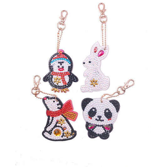 Diamond Painting Keychain Cute Little Cartoon Animal Bag Pendant Private