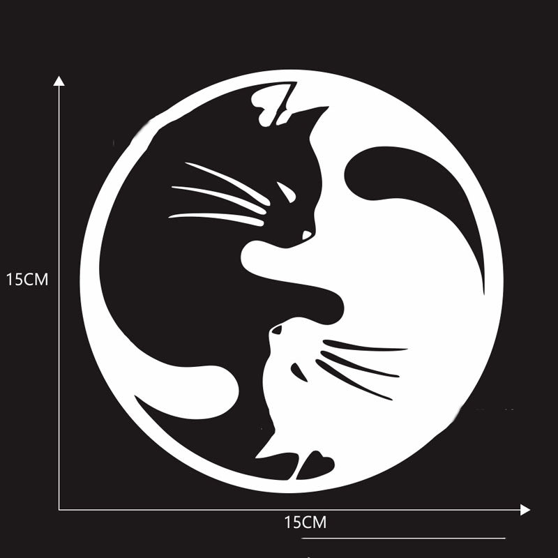 Reflective Personality Cartoon Cat Car Sticker