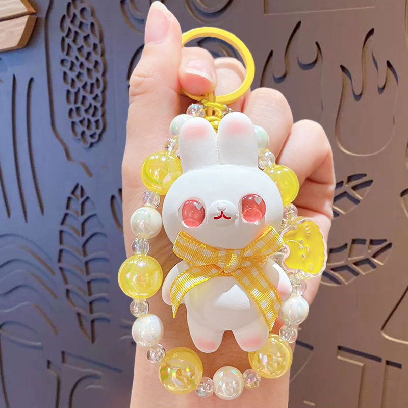 Cartoon Beaded Cute Bunny Doll Keychain