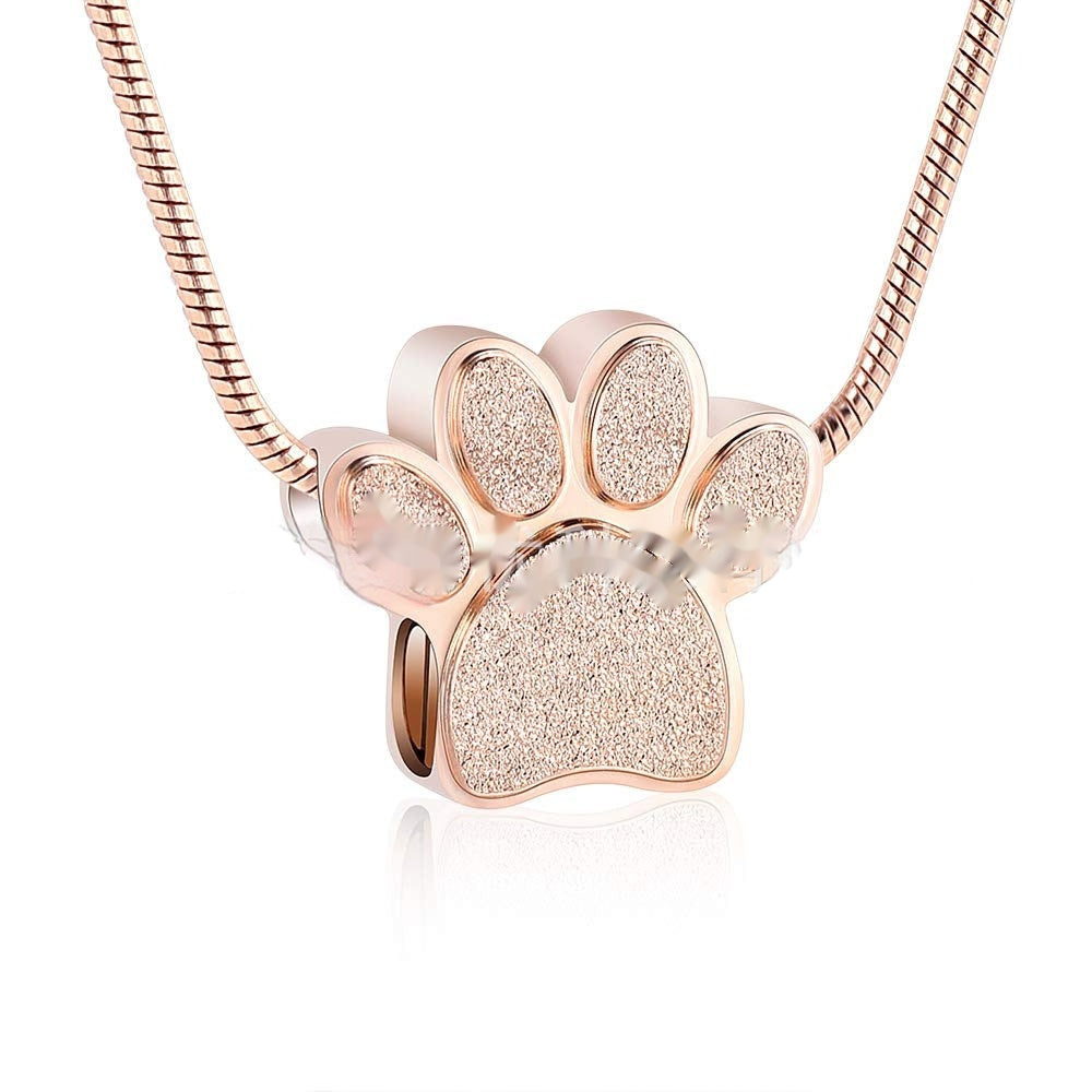 All-match Titanium Steel Animal Paw Print Pendant