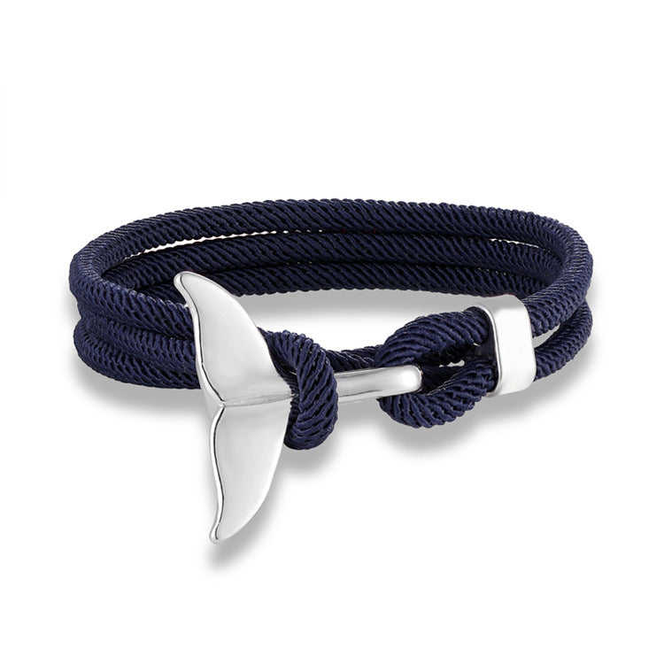 New Anchor Ocean Whale Tail Bracelet Milan Rope