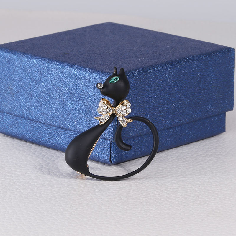 Cartoon Alloy Diamond Animal Corsage Ornament Brooch
