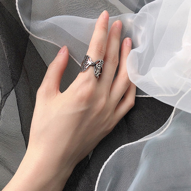 Butterfly Ring Adjustable Girl Ring Couple Ring