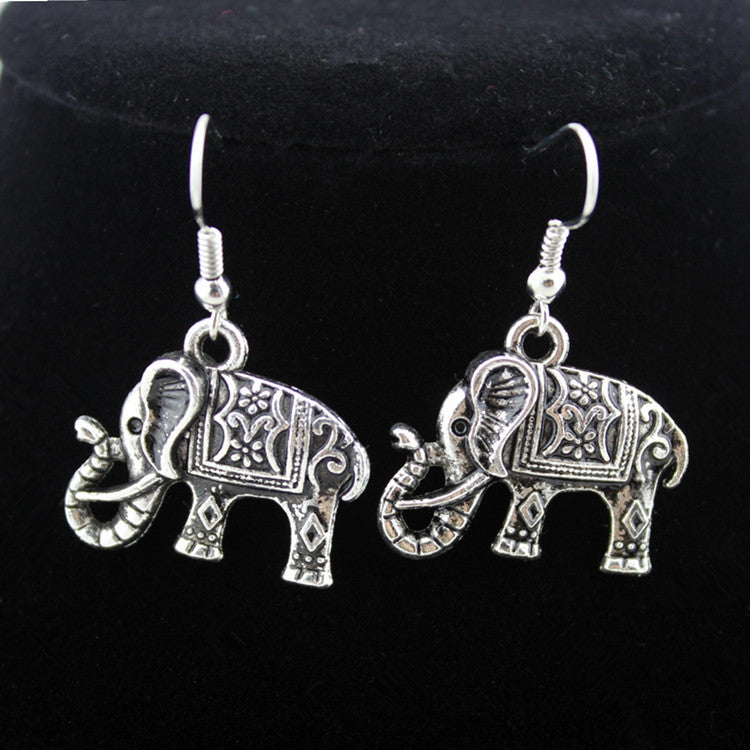 Alloy Elephant Necklace Earrings Jewelry Suit Lot