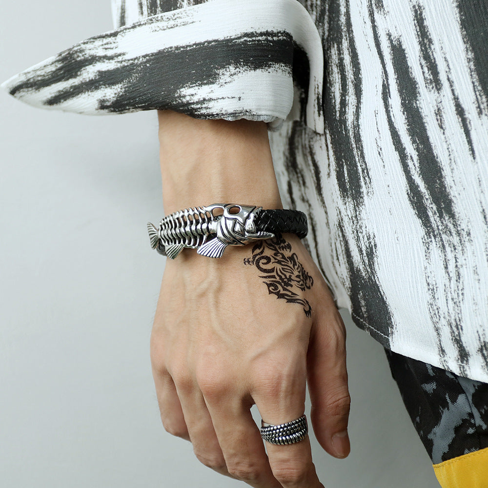 Jewelry Niche Design Hip Hop Fish Stainless Steel