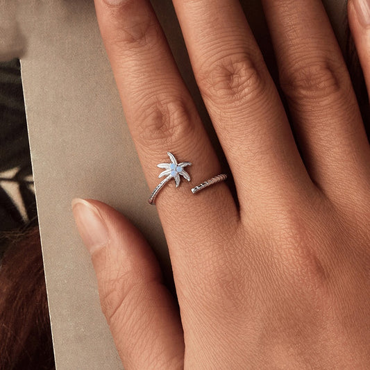 925 Sterling Silver Coconut Open Ring
