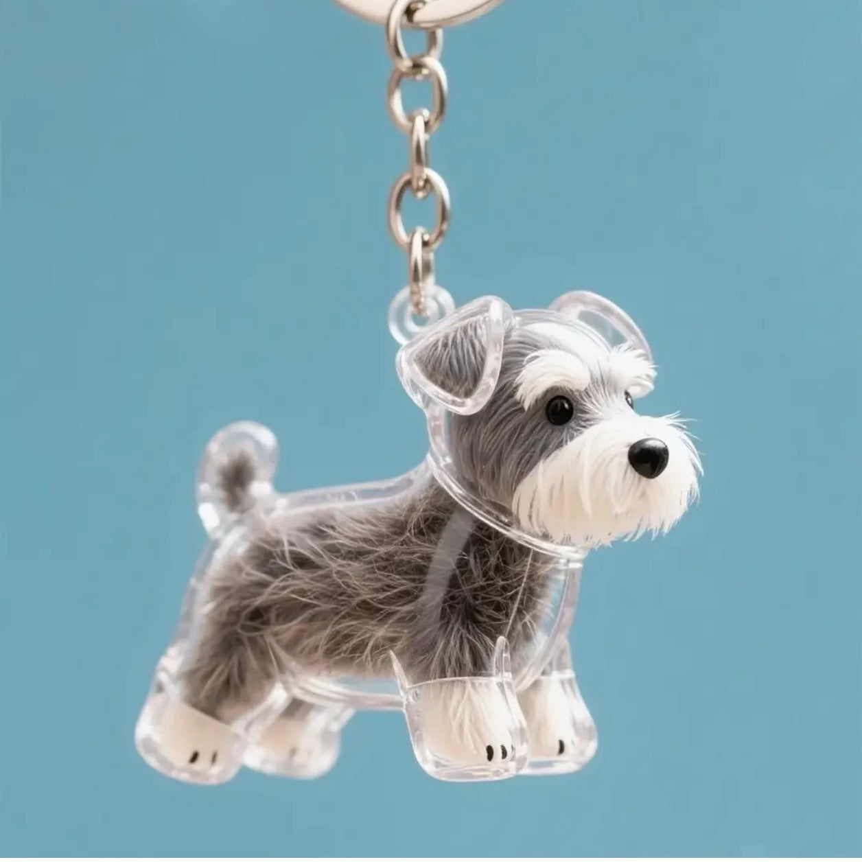 Dog Fur Storage Cute Pendant Keychain Bag Charm