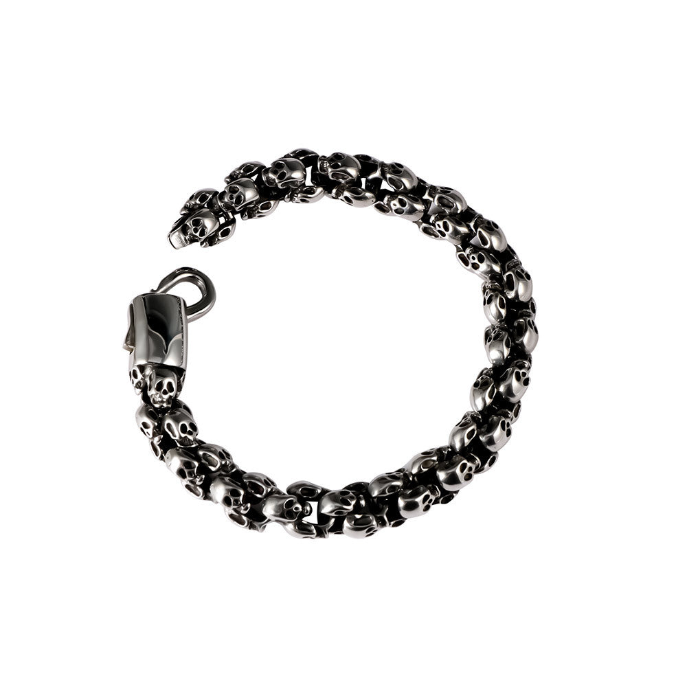 Skull Titanium Steel Men's Bracelet