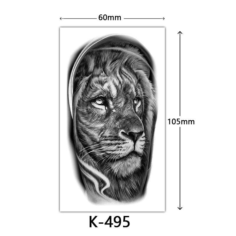 English Letter Flower Butterfly Sketch Line Waterproof Tattoo Sticker