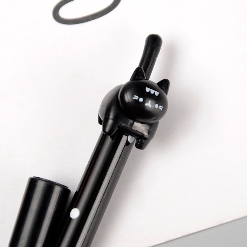 Black White Cat Pattern Office School Supplies Gel Pen