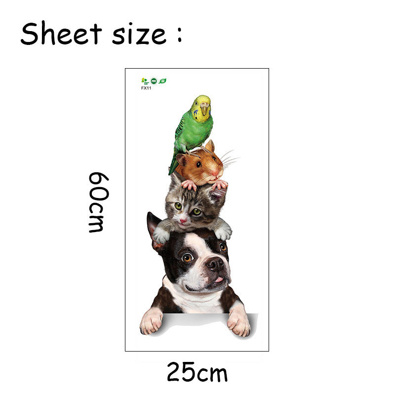 Cartoon Pet Overlapping Lohan Cute Corner Sticker