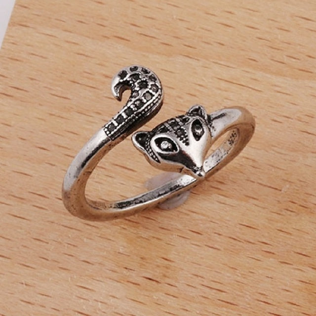 Vintage Punk Snake Dragon Animal Ring