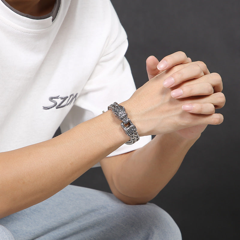 Stainless Steel Cast Animal Series Vintage Jewelry Bracelet